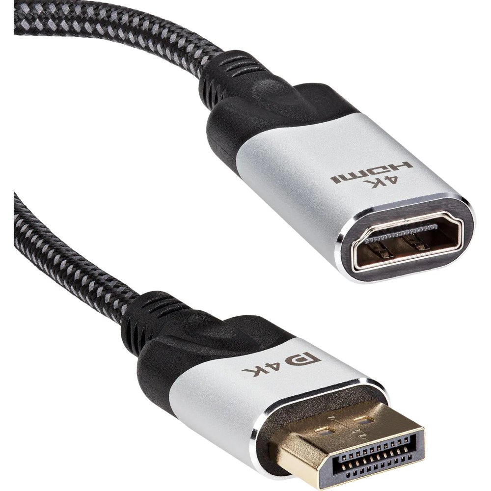 Адаптер DisplayPort(M) --->, HDMI(F) 0.15m 4K@60Hz VCOM <,CG621M-0.15