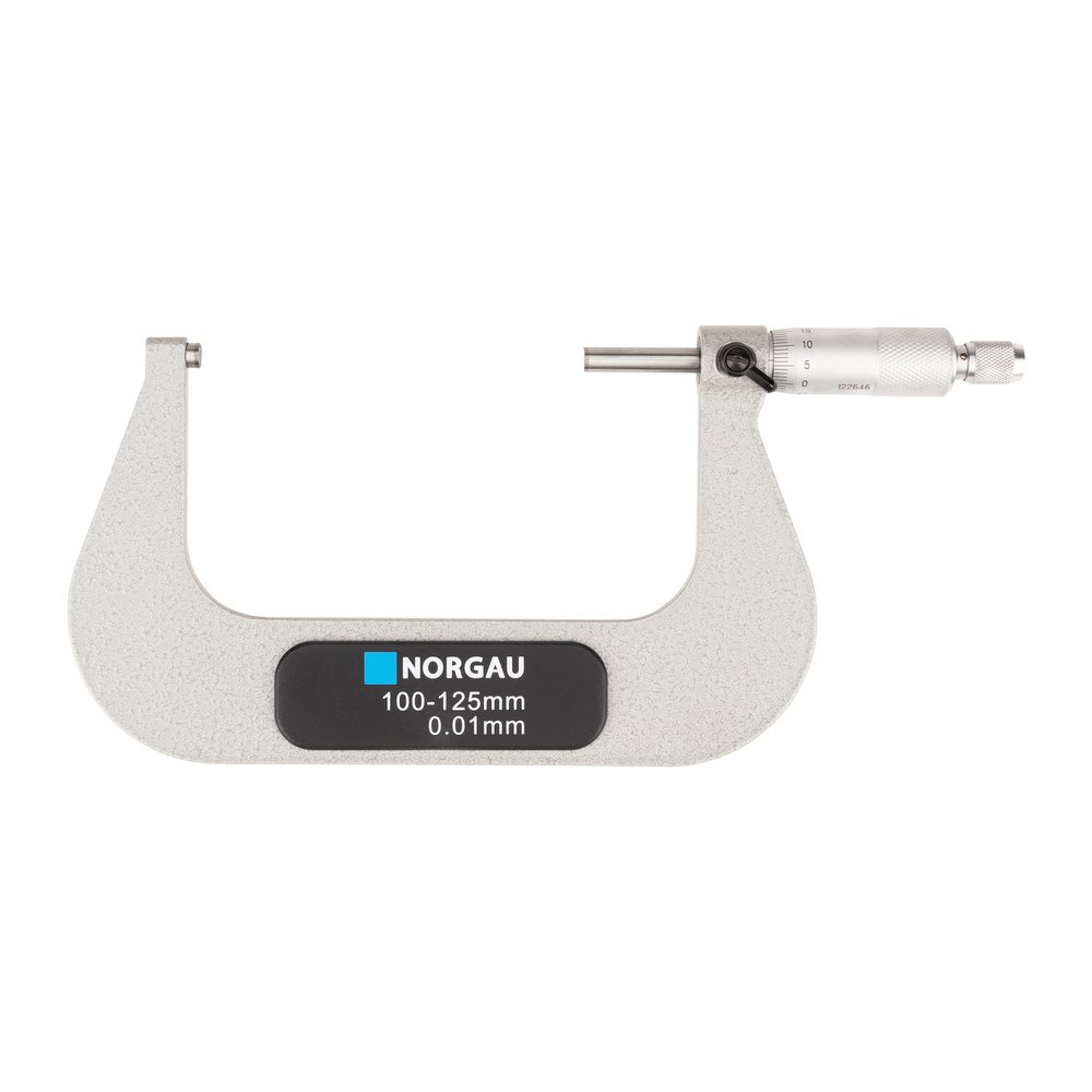 Микрометр гладкий NORGAU МК 100-125 мм/0,01 мм, тип NM-125, с поверкой, 041001125/П