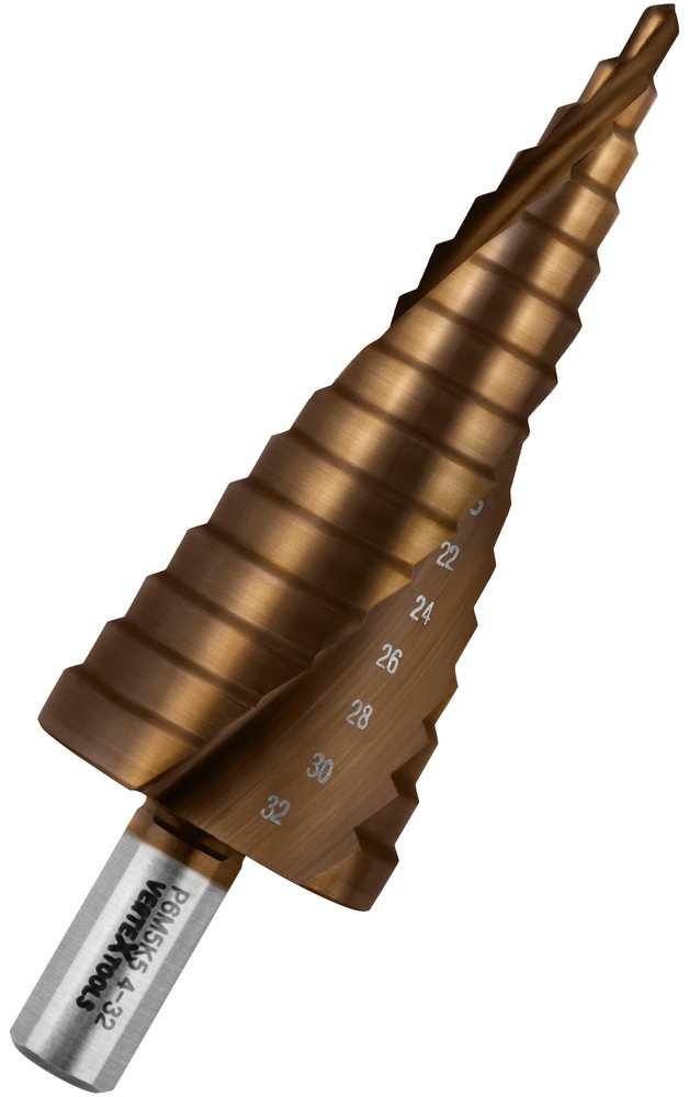 Сверло ступенчатое кобальт Р6М5К5, 4x32 мм Vertextools 5-4-32