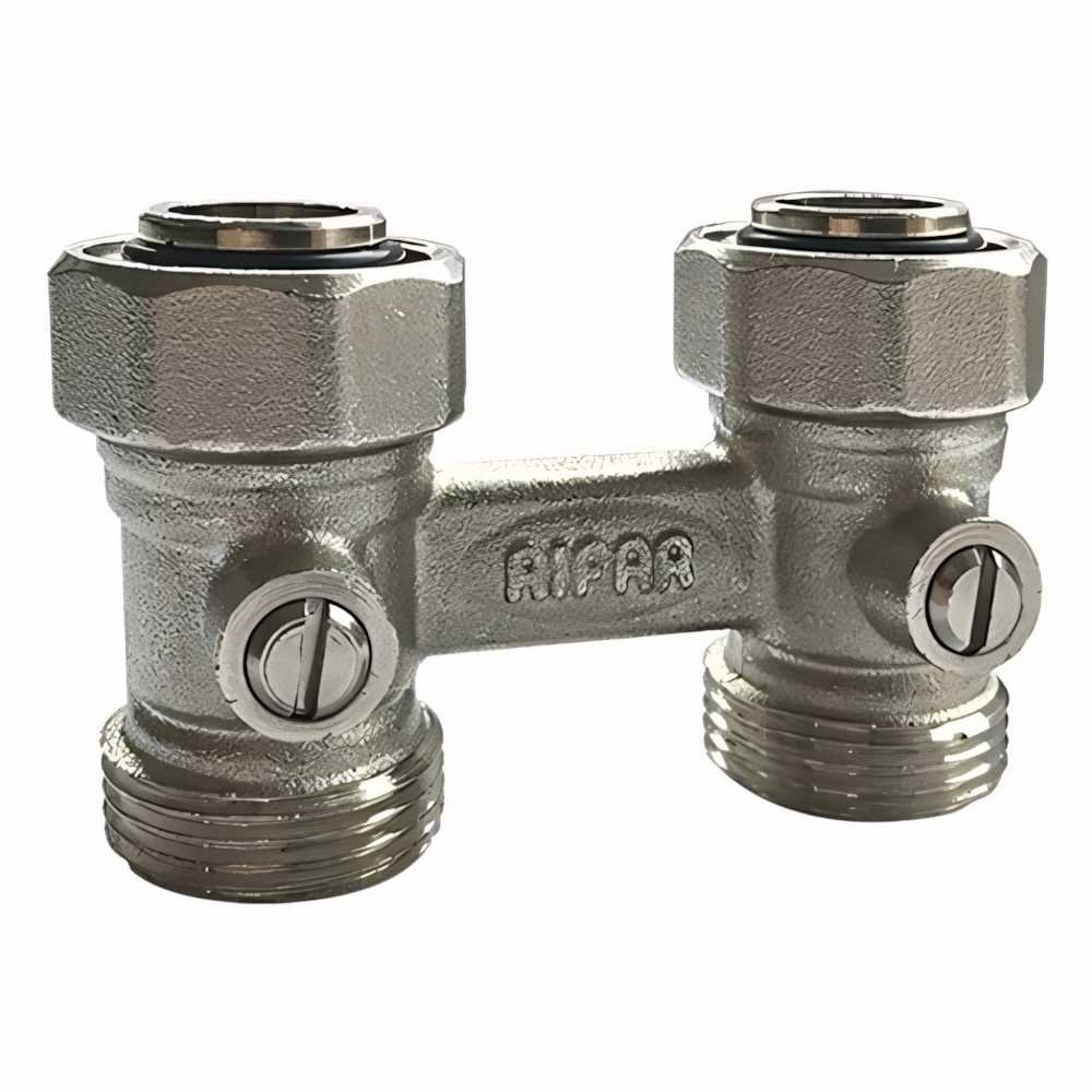 Узел нижней подводки RIFAR двойной прямой евроконус G 3/4'  R.Ad.H01