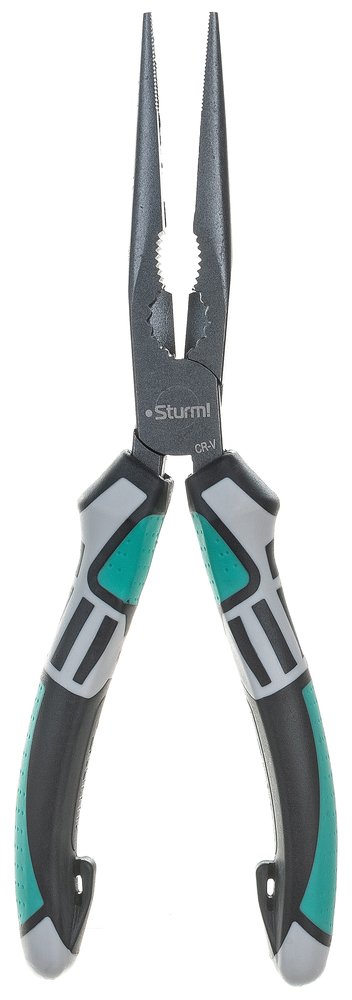 Длинногубцы Sturm 1020-13-3-200 200мм, CrV, тефлоновое покрытие, TPE рукоятки