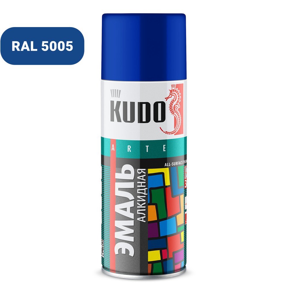 Универсальная эмаль KUDO синяя 520 мл KU-1011