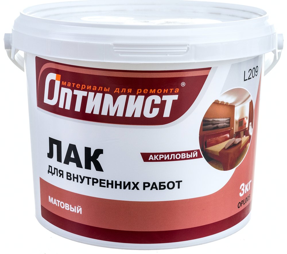 Акриловый лак Оптимист (матовый, 3 кг) OPL005