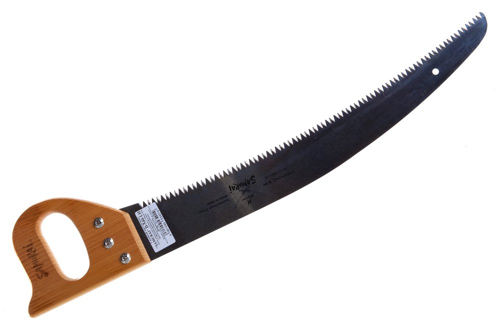 Пила с изогнутом полотном, деревянной ручкой SAMURAI D-540-LH