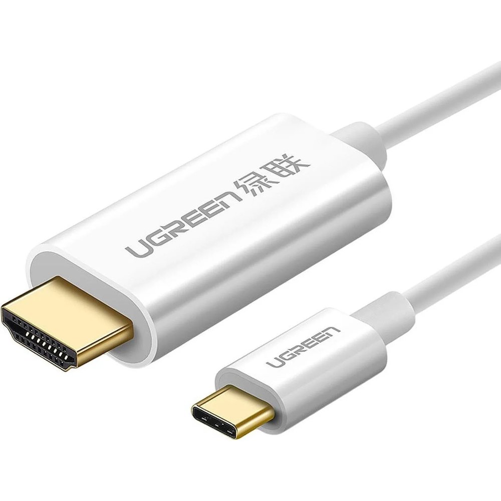 Кабель UGREEN MM121 (30841) USB-C to HDMI Male to Male ABS Case.1,5м белый