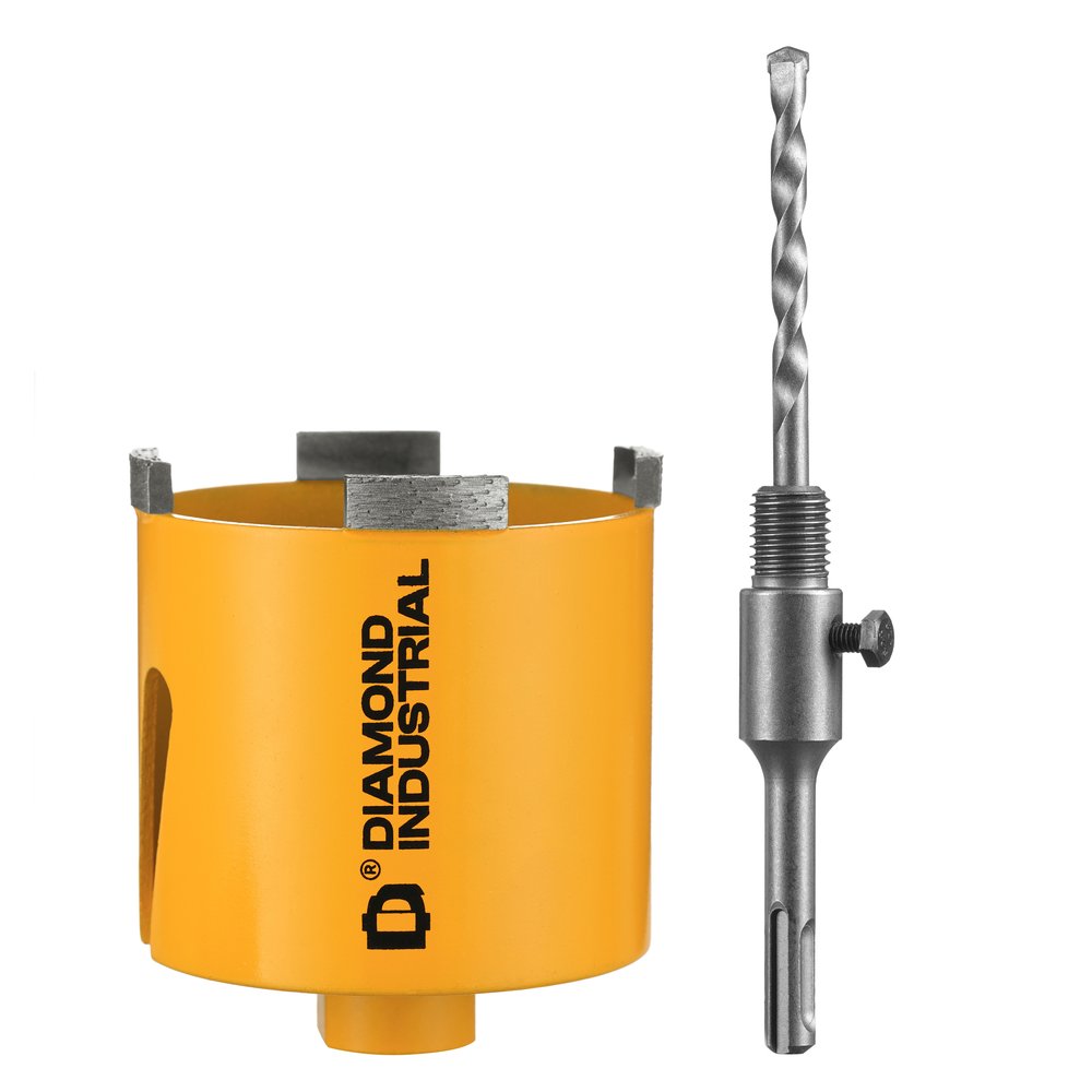 Коронка алмазная по бетону 82 мм SDS+ в сборе Diamond Industrial DIDCC80