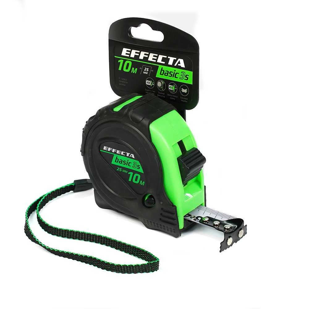 Рулетка с магнитом EFFECTA Basic 3S 10 м, 25 мм, 3 стопа 571025S