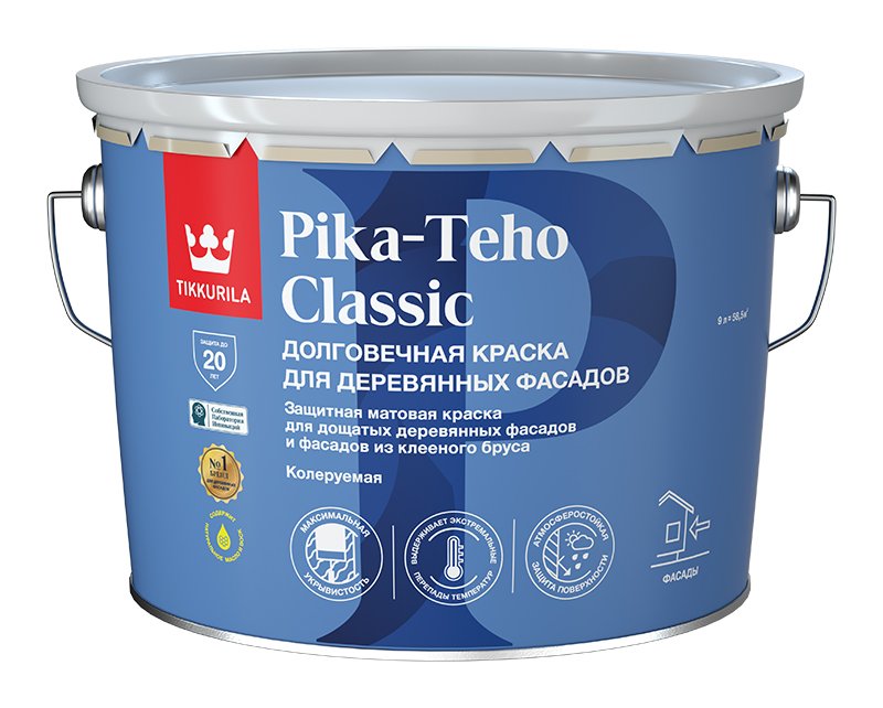 Краска для домов Tikkurila PIKA-TEHO CLASSIC A мат 9л 700014061