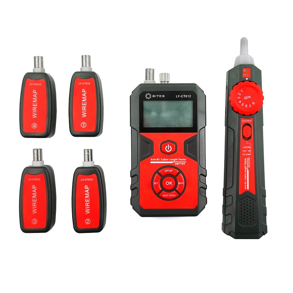 Тестер-трассоискатель кабеля 5Bites UTP / STP / BNC / VFL / POE / TDR / LCD / FLASH LY-CT012