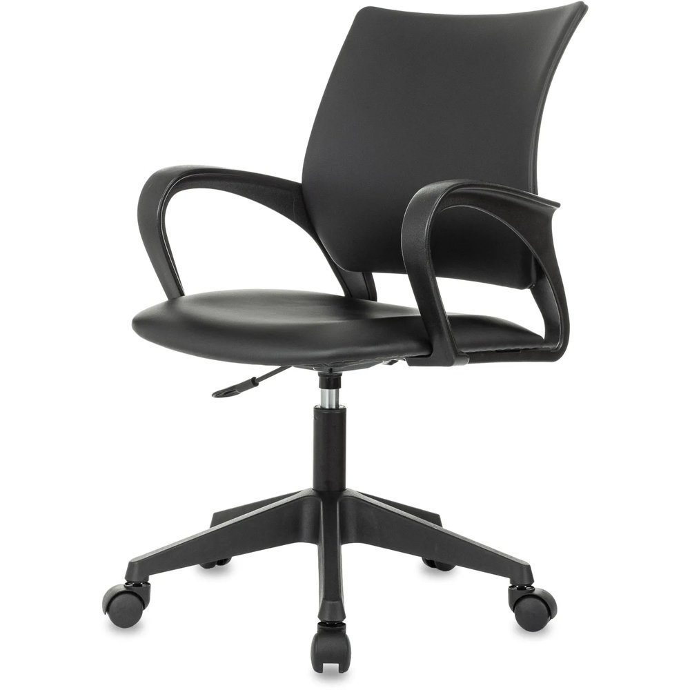 Кресло БР Комус Мебель Echair 396 LT, экокожа, черный, пластик