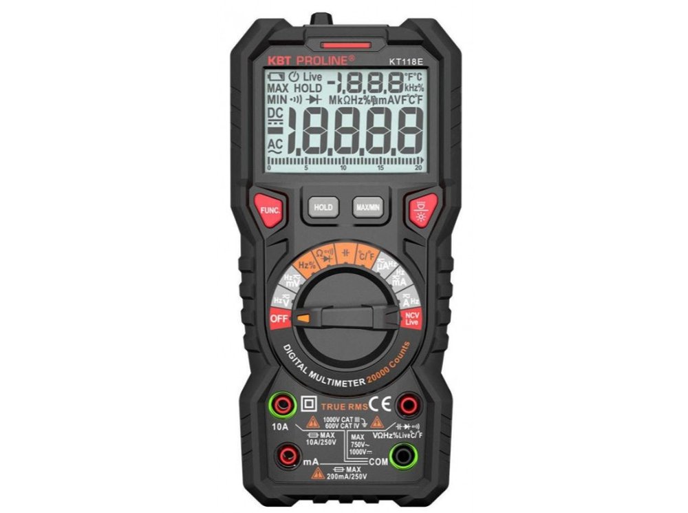 Цифровой мультиметр КВТ KT 118E PROLINE 88548