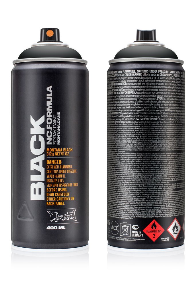 Краска MONTANA BLACK черная, 0.4 л 9001 BLK