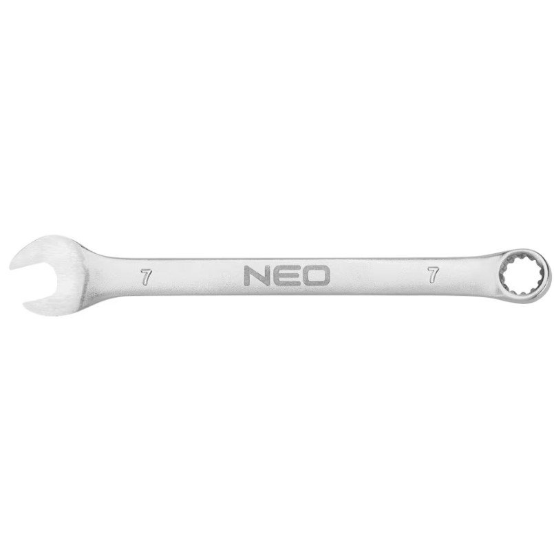 Ключ комбинированный NEO TOOLS 7x110 мм, CrV, DIN3113 09-651