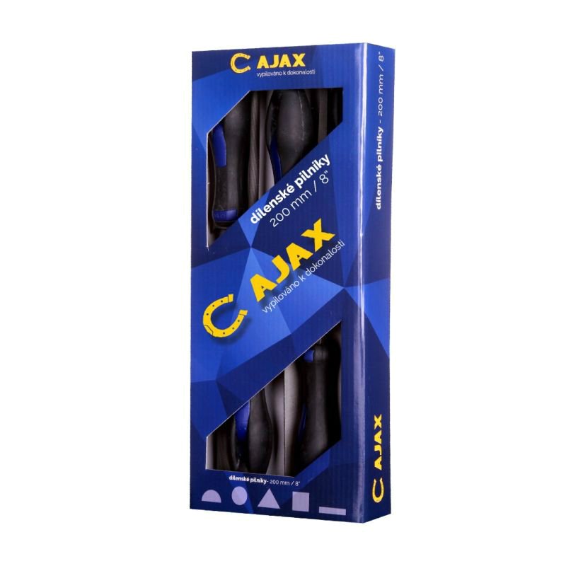Набор из 5-ти напильников L=200мм AJAX ERGO 286203922025