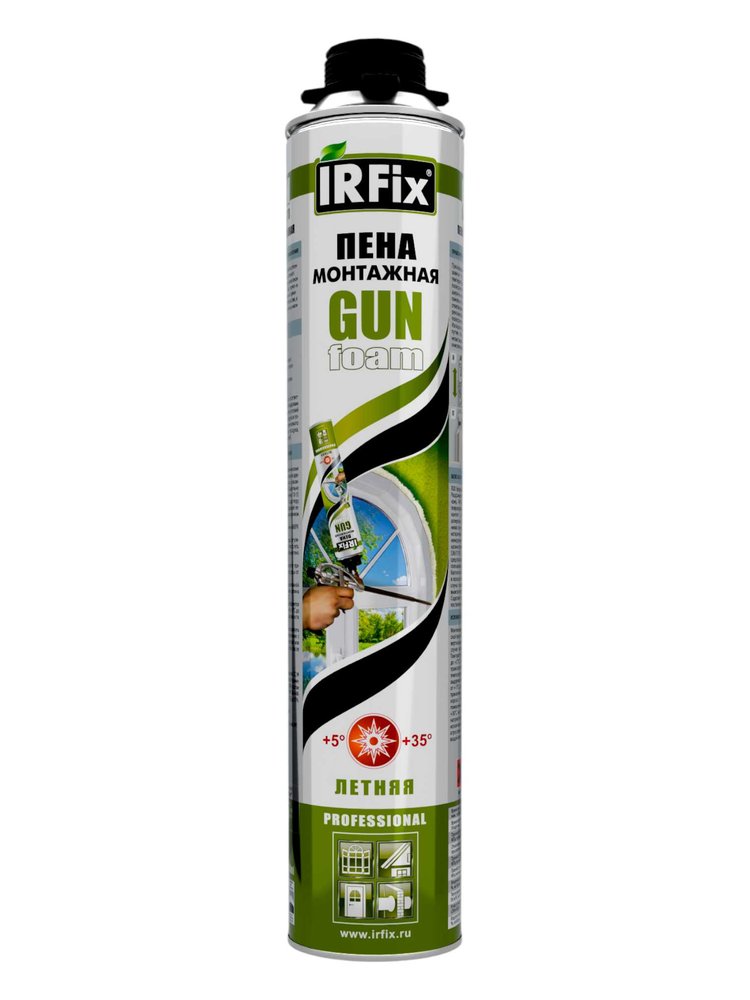 Профессиональная монтажная летняя пена IRFIX GUN 750 мл 10002