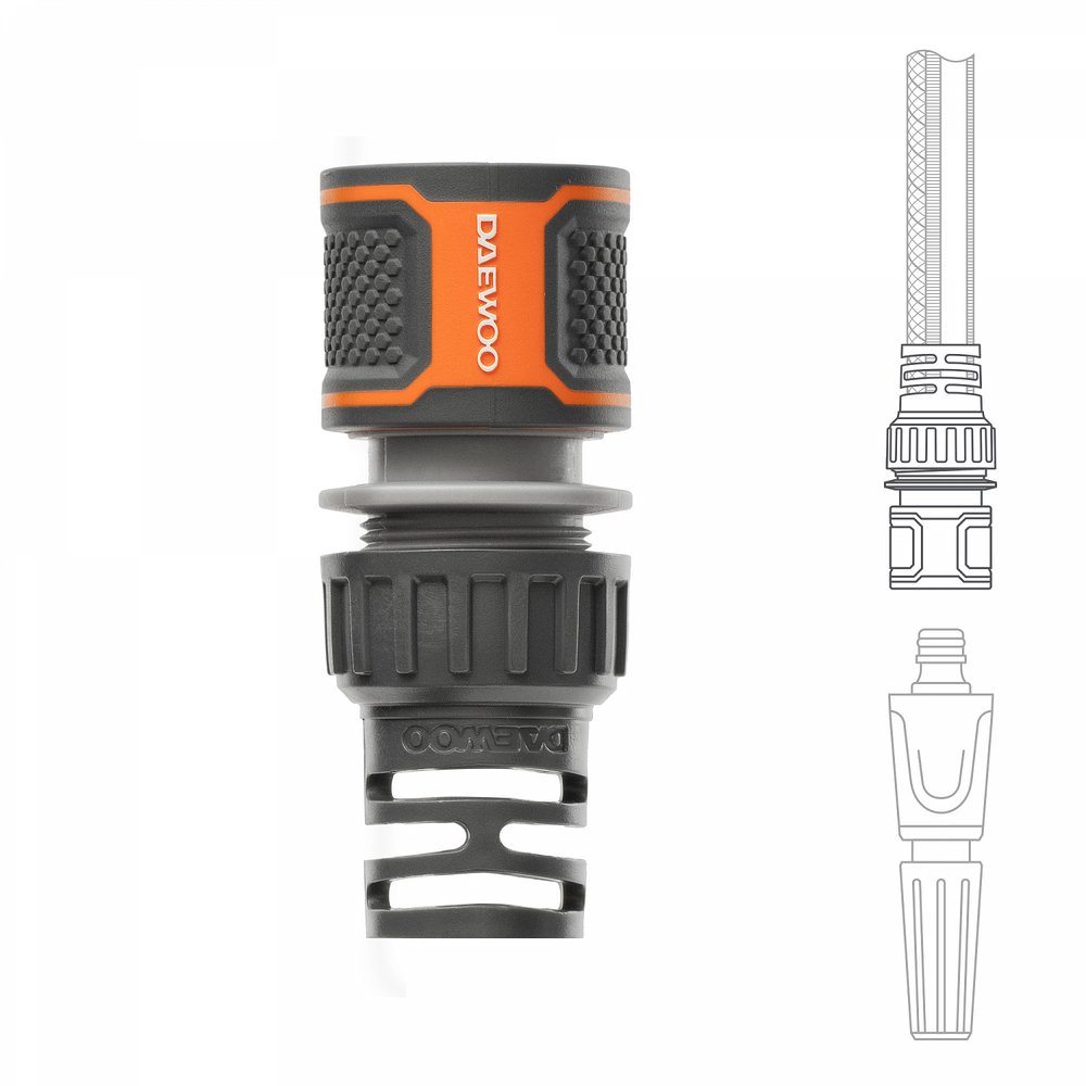 Коннектор для шланга (1/2”-5/8”, 12.5-15 мм) DAEWOO DWC 2015