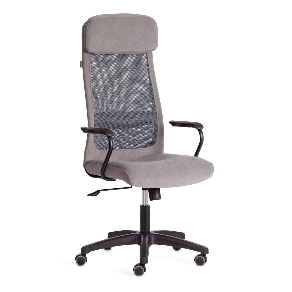Кресло Tetchair PROFIT (мп) флок/ткань, серый, 29/W-12 21447