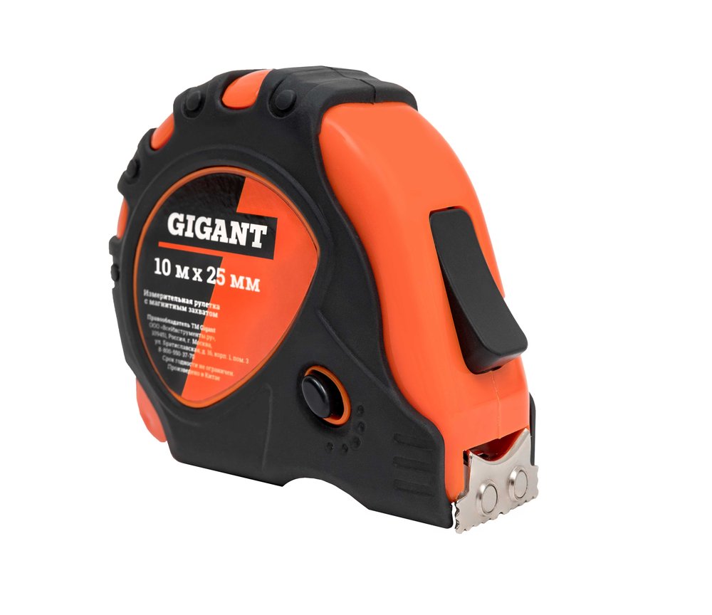Измерительная рулетка Gigant 10x25 мм с магнитным захватом GMT 1025