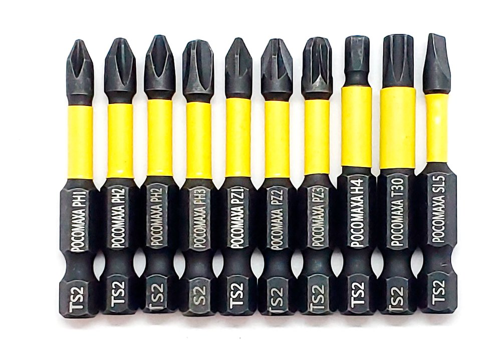 Набор магнитных ударных бит длиной 50 мм (Ph1/Ph2/Ph2/Ph3/Pz1/Pz2/Pz3/SL5/T30/SW4) РОСОМАХА 300000