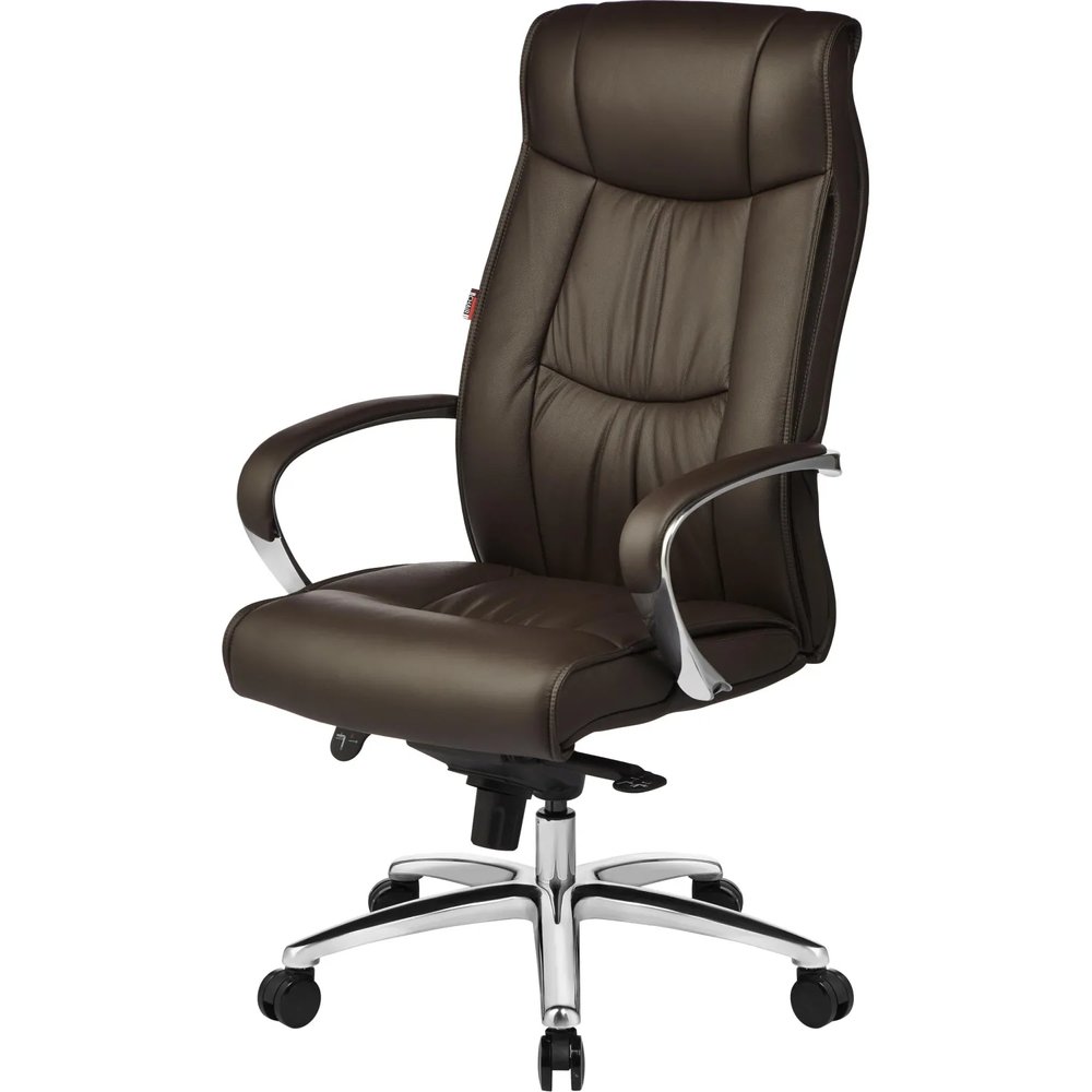 Кресло BN_Fc_Руководителя Echair-534 TL кожа коричневая, хром