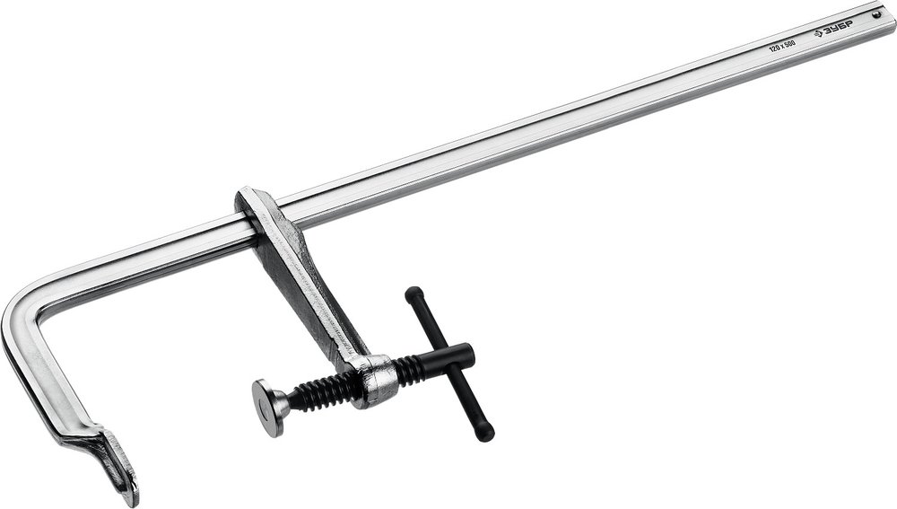 Цельнокованая струбцина ЗУБР КС-500/120 тип F, 500/120 мм 32157-120-500