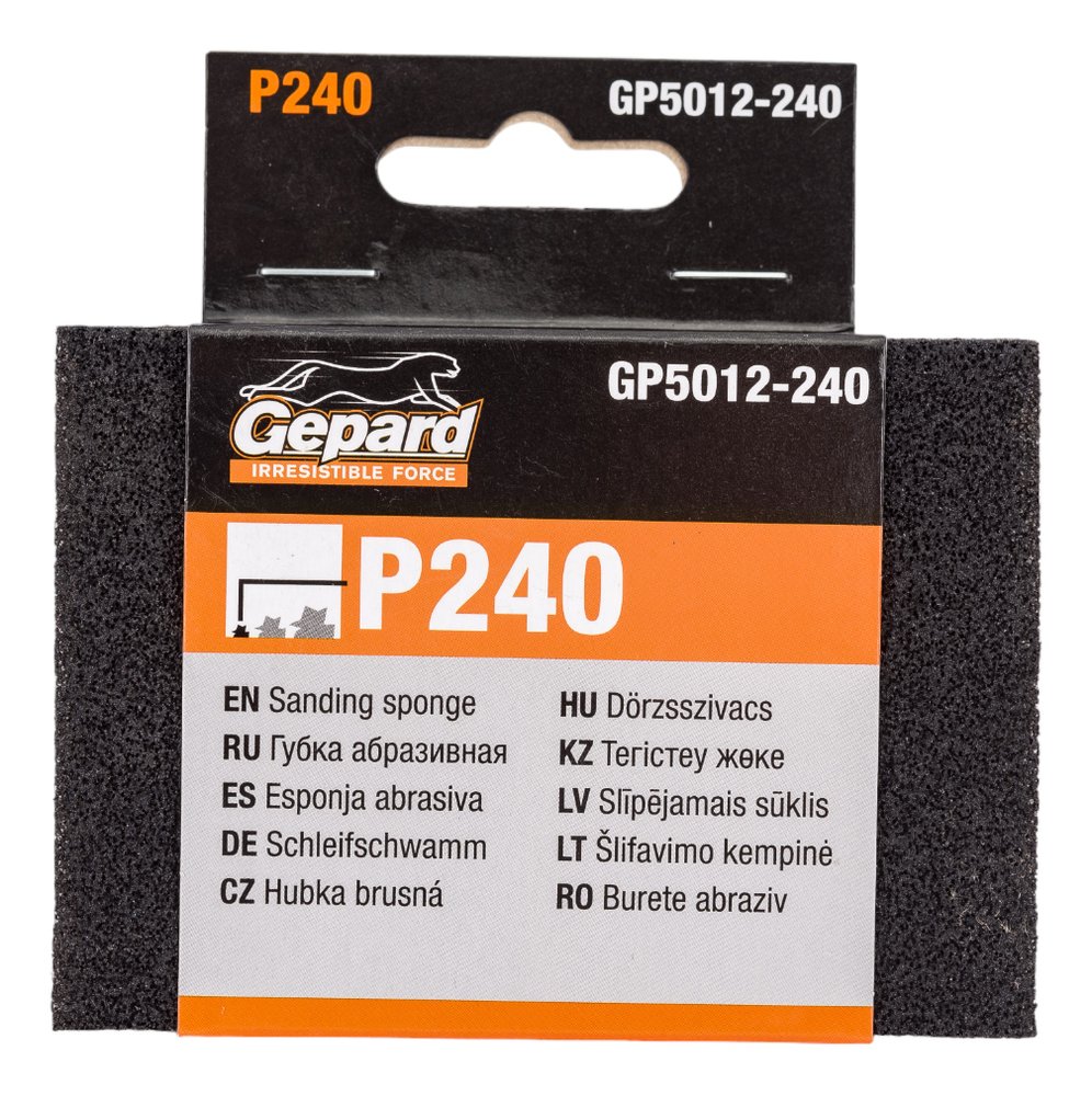 Губка абразивная 4-х сторонняя Р240 Gepard GP5012-240