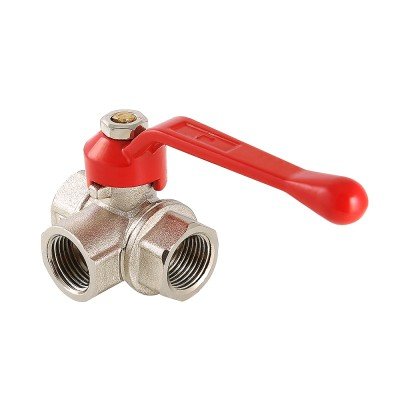 Шаровой кран VALTEC трехходовой, тип L 3/4 вн.-вн.-вн. VT.360.N.05