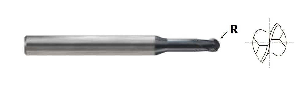Фреза концевая 5х6х5(30)х80 мм, Z2, твердосплавная, Alpha-GX New Century G9I68050300N