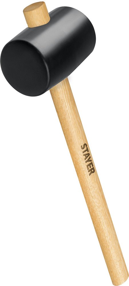 Чёрная резиновая киянка STAYER 680 г 20505-75