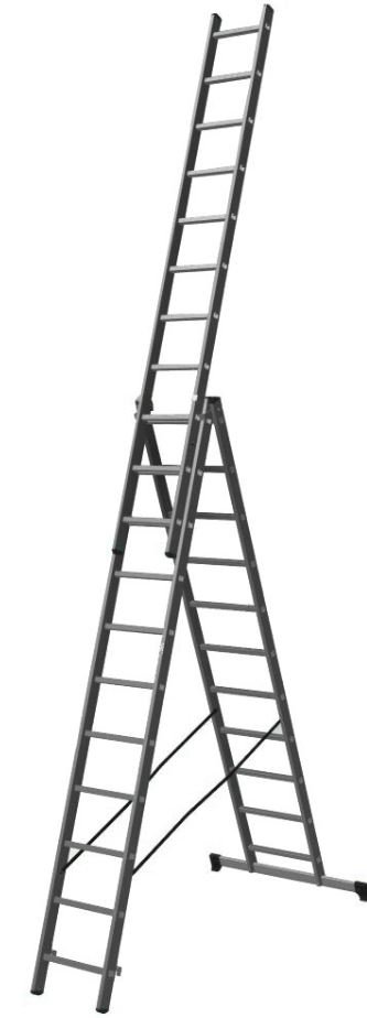 Трехсекционная лестница 11 ступеней Gigant L-03 3х11