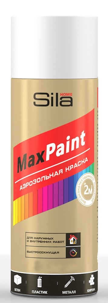 Аэрозольная универсальная эмаль Sila home цвет белый матовый ral 9003, 520 мл SILP_9003