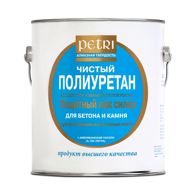 Защитный лак для бетона и камня Petri Concrete & Stone Sealer  глянцевый PC3600100