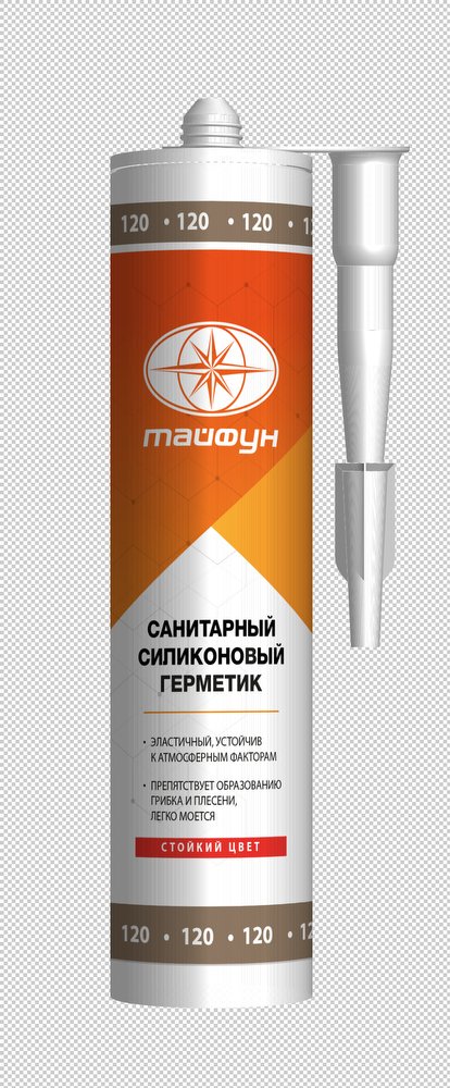 Силиконовый герметик-затирка Тайфун № 120, тоффи, 280 мл grm-120-tf