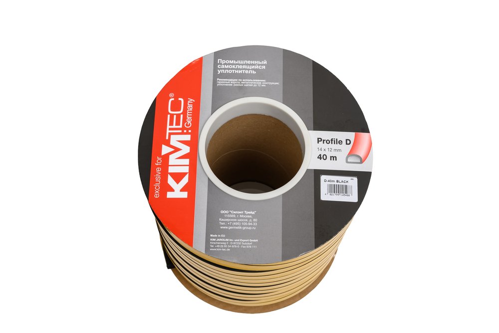 Уплотнитель KIM TEC D-40 черный 12х14 мм 57208