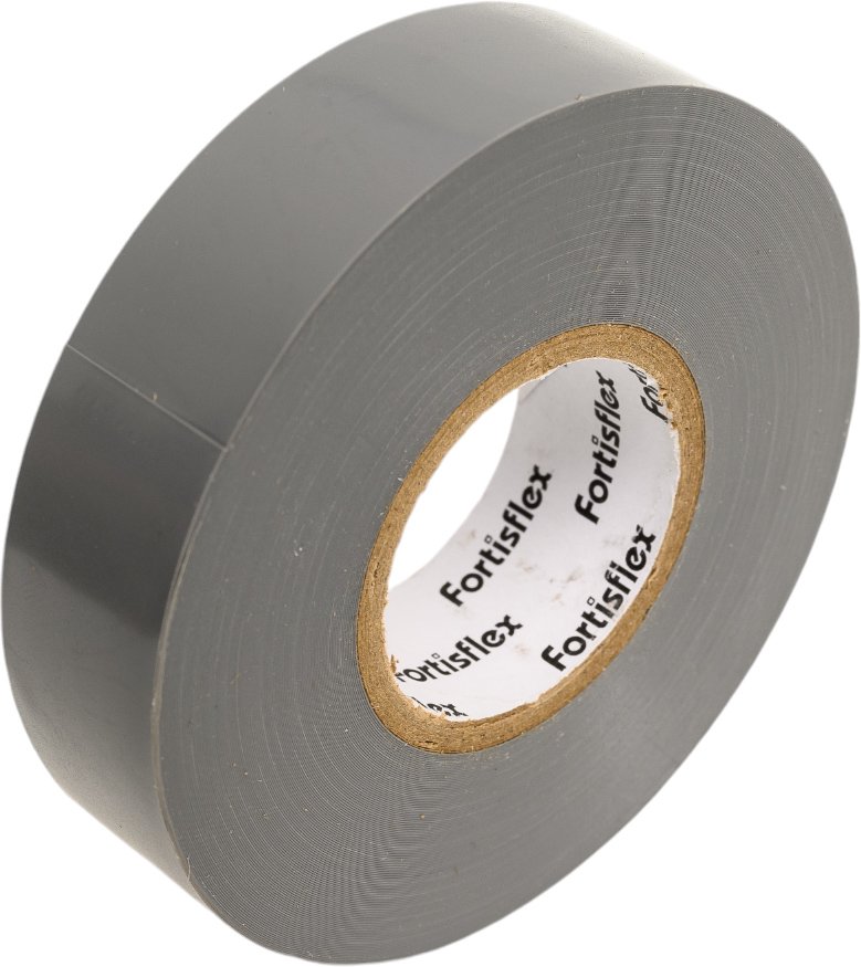 Изолента ПВХ Fortisflex Heavy Duty 19x0.18 мм, 20 м, серый 90822