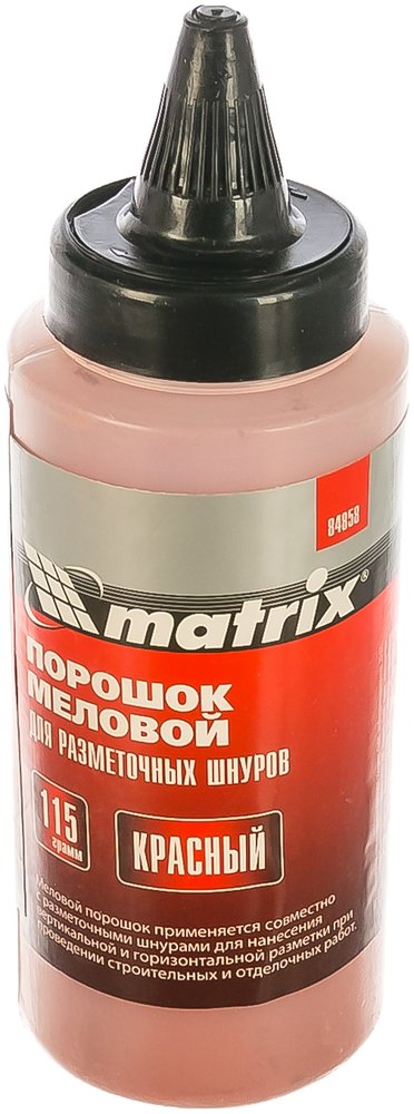 Красный меловой порошок для разметочных шнуров 115 г MATRIX 84858