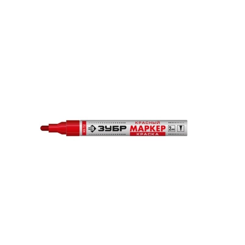 Маркер-краска ЗУБР МК-750 красный, круглый наконечник 06325-3