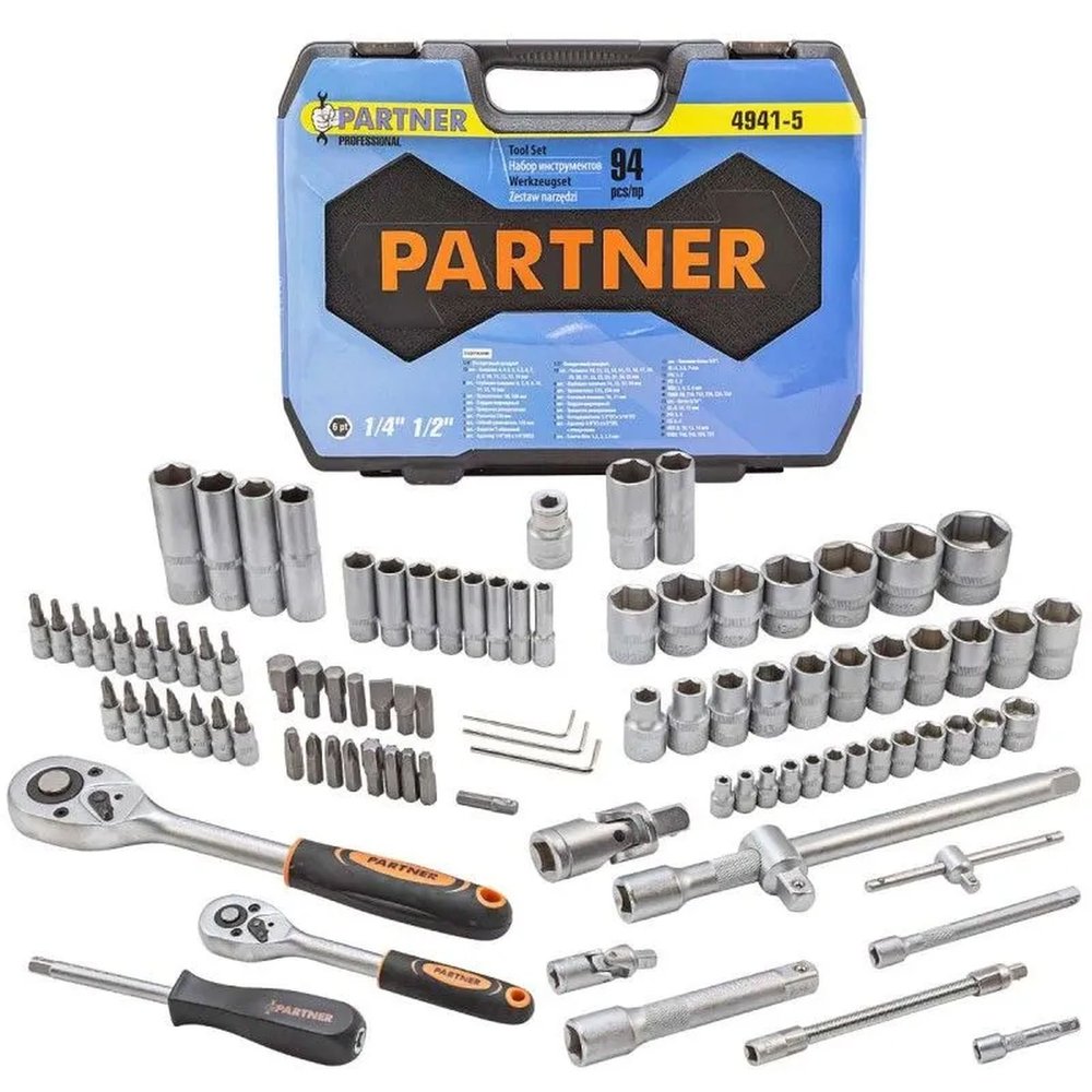 Набор инструментов Partner 94 пр.1/4', 1/2' 6-гранные, 4-32 мм PA-4941-5(51986)
