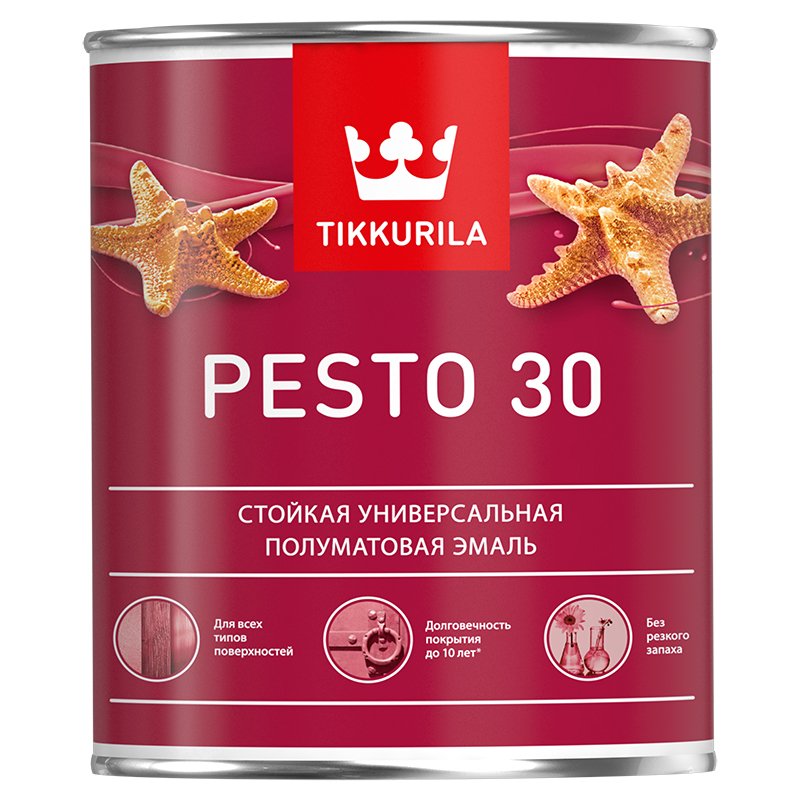 Краска Tikkurila PESTO 30 полуматовая, база A 0,9 л 700001170