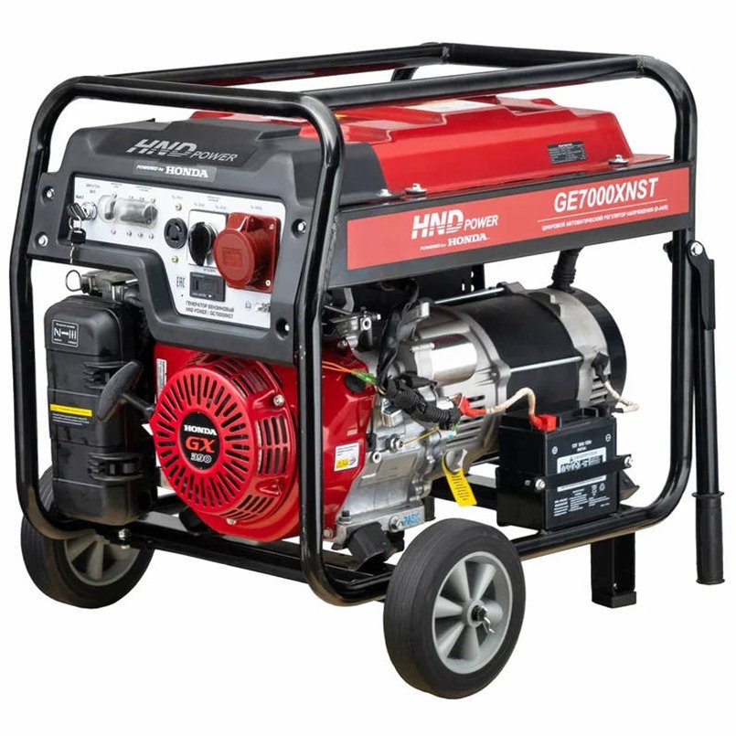 Бензиновый генератор HND GE 7000 XNST с двигателем Honda GE7000XNST