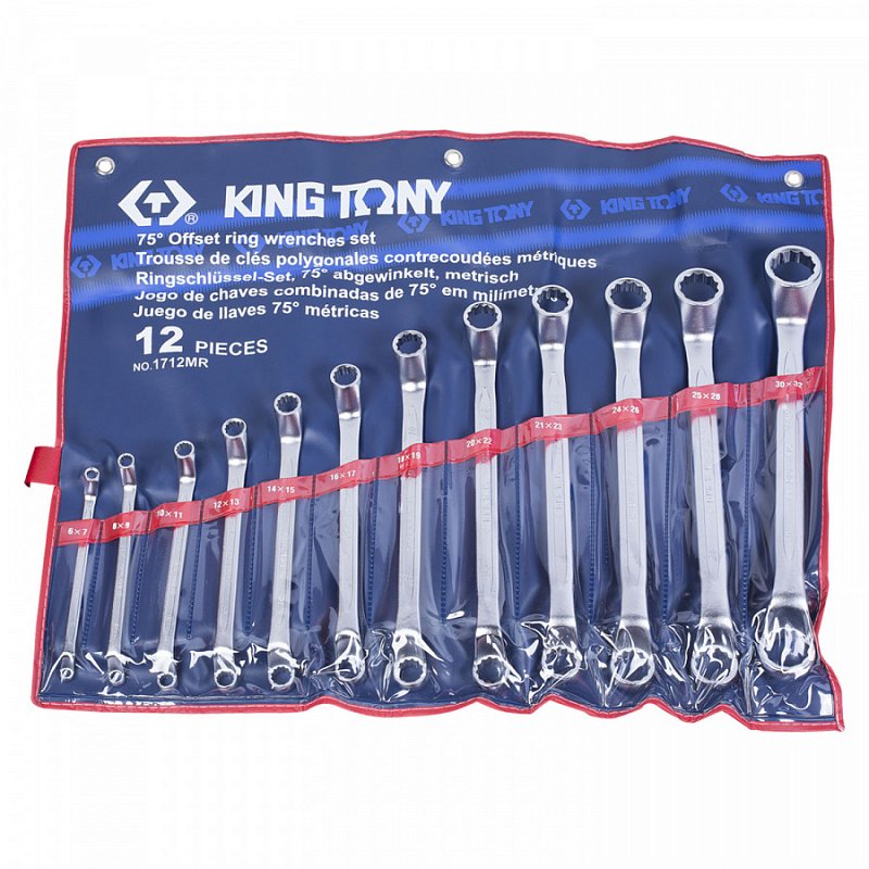 Набор накидных ключей (6-32 мм, 12 предметов) KING TONY 1712MR