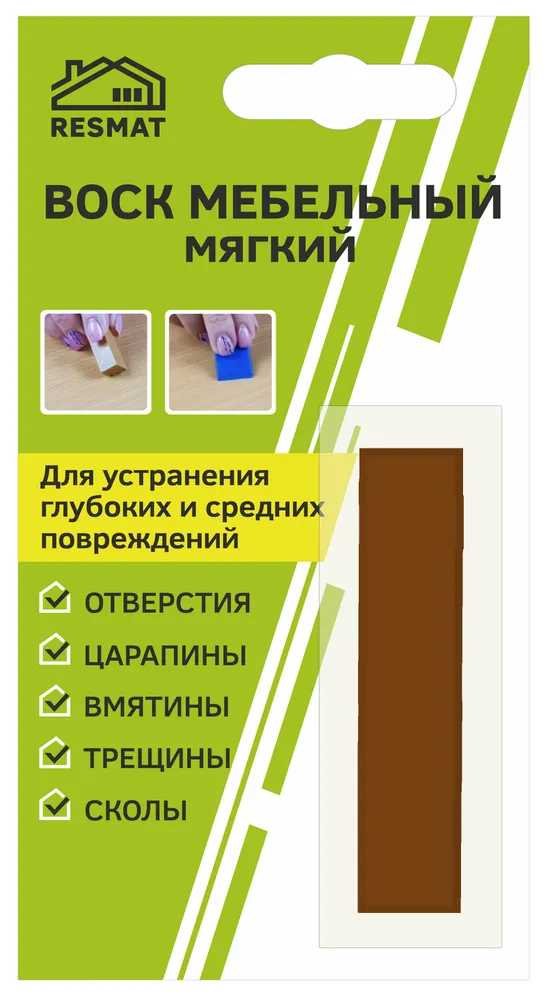 Мебельный воск Resmat ВМ-2 цвет груша, блистер 2016