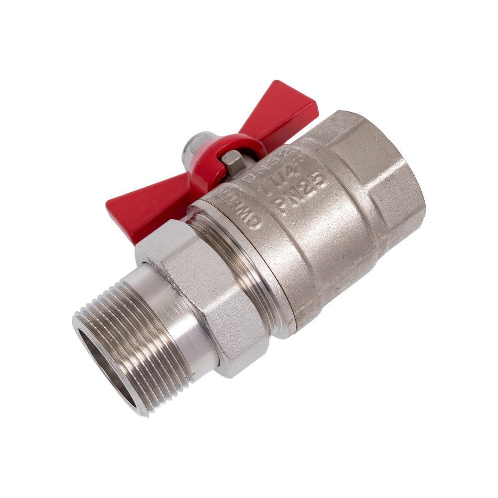 Шаровой кран с полусгоном 1-1/4 вн.-нар. Valtec BASE VT.227.N.07