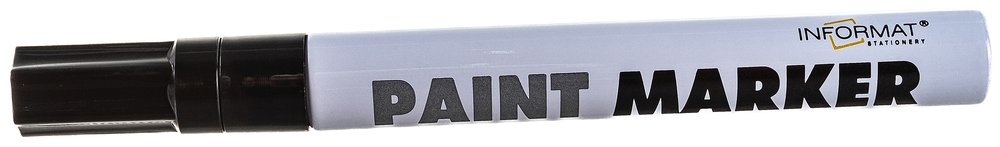 Маркер-краска INFORMAT PAINT PROFESSIONAL 4 мм, черный, круглый, нитро-основа KRR04K