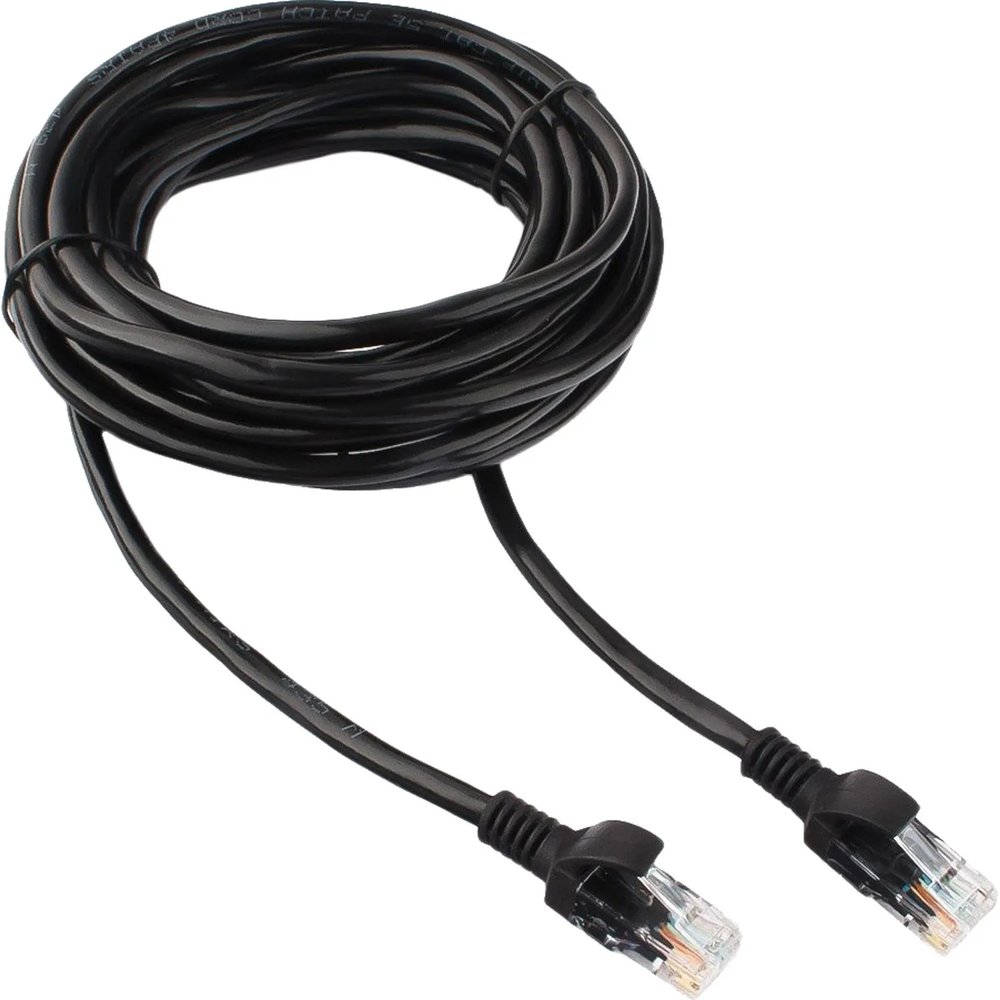 Патч-корд UTP Cablexpert PP12-5M/BK кат.5e, 5м, чёрный