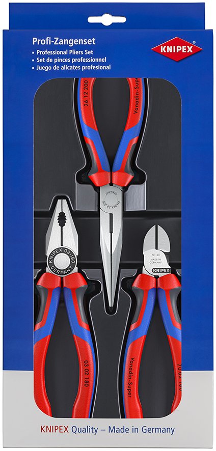 Набор Knipex ШГИ в ложементе, 3 предмета (KN-0302180, KN-2612200, KN-7002160), KN-002011