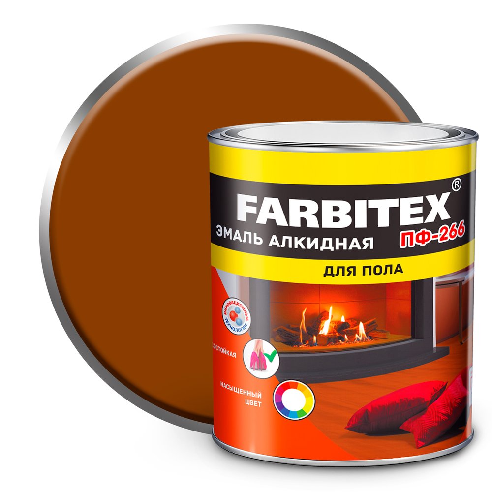 Алкидная эмаль FARBITEX ПФ-266 (золотистый, 2.7 кг) 4300001621