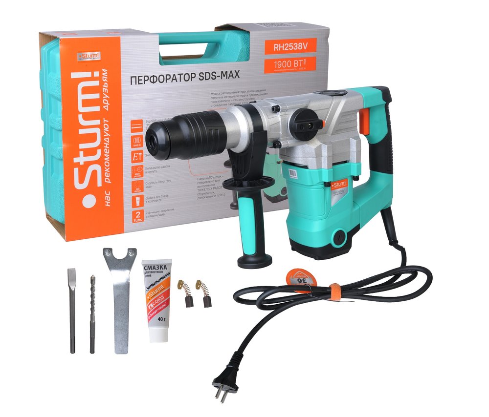 Перфоратор Sturm SDS-MAX RH2538V