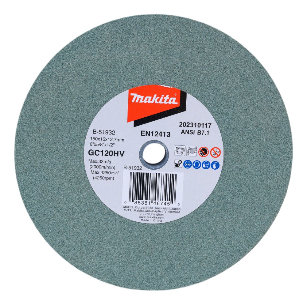 Круг точильный (150x16x12.7 мм, GC120H) Makita B-51932