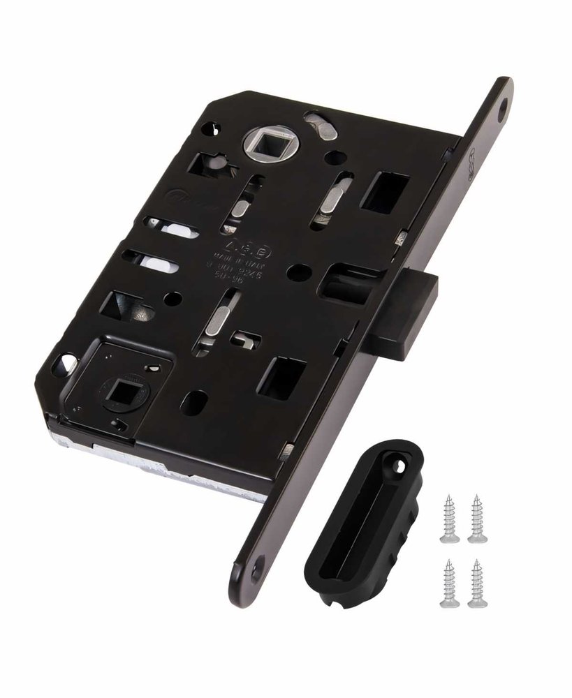 Замок магнитный AGB MEDIANA POLARIS WC, черный, межкомнатный, с ответной планкой B04102 (B05102)